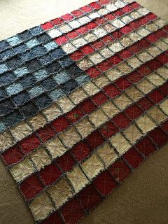 Flag Rag Quilt, Denim Rag Quilt, American Flag Quilt, Quilt Decor, Rag Quilt Tutorial, Blue Jean Quilts, Rag Quilt Patterns, Jean Quilt, Flag Quilt