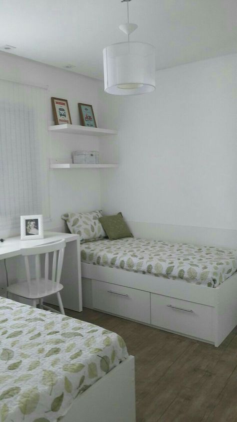 Kids Bedroom Furniture Design, Reka Bentuk Bilik Tidur, Small Room Makeover, White Room Decor, Kids Interior Room, Pinterest Room Decor, Study Room Decor, Small Bedroom Decor, Small Room Design