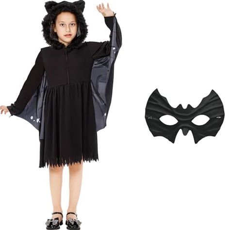 Funnlot Bat Costume for Kids, Bat Costume Bat Halloween Costumes Vampire Bat Costume for Girls Vampire Bat Costume, Halloween Costumes Vampire, Kids Bat, Bat Halloween Costume, Pretend Play Costumes, Vampire Halloween Costume, Bat Costume, Baby Costumes Girl, Costume For Girls