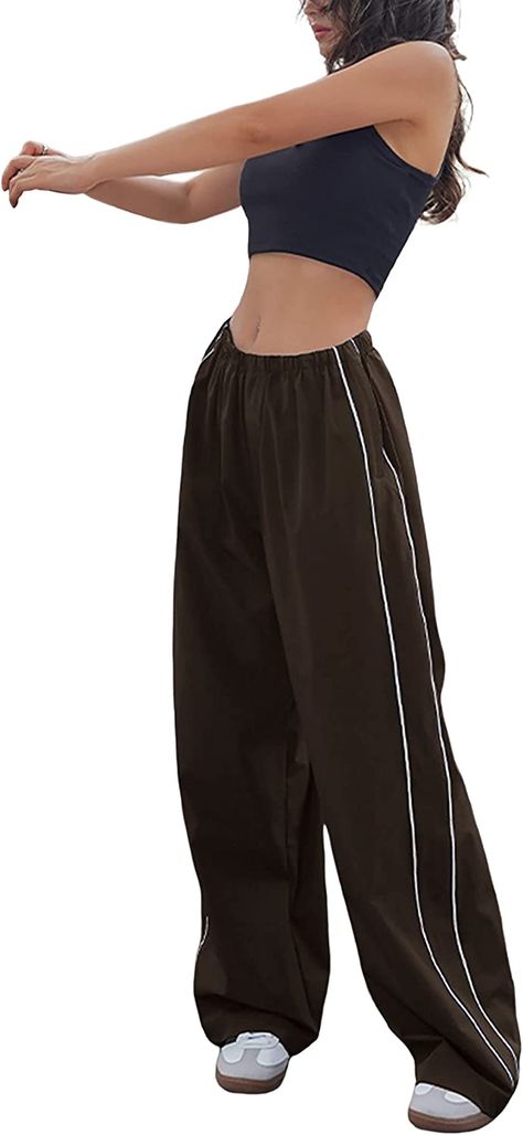 Parachute Pant, Track Pants Women, Pants Y2k, Baggy Cargo Pants, Pant Trends, Y2k Clothing, Street Look, Winter Fits, Baggy Pant