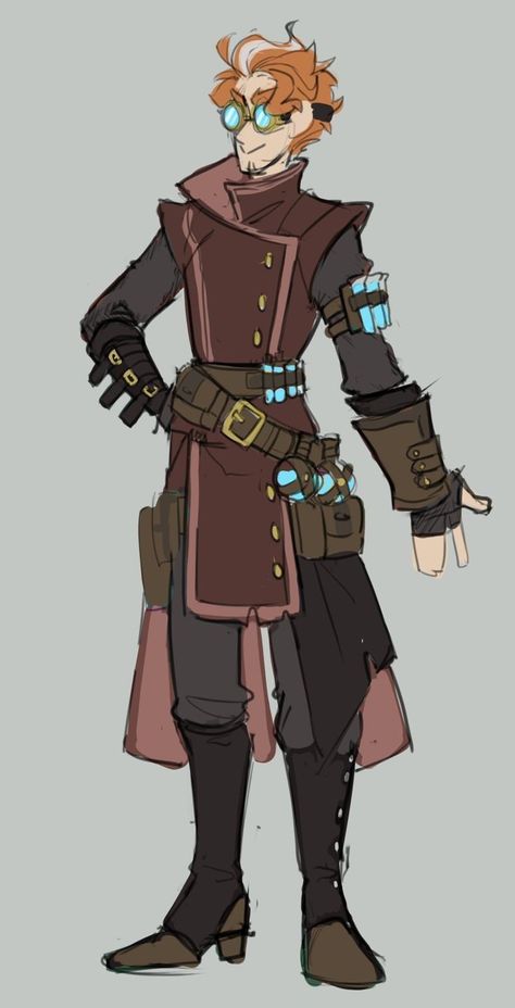 Steampunk Character, Steampunk Characters, The Magnus Archives, Dungeons And Dragons Characters, Dnd Art, Fantasy Concept Art, Character Design Male, Cartoon Character Design, Character Design References