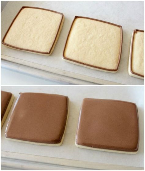 Icing For Decorating Cookies, Chocolate Royal Icing, Flooding Cookies, Decorating Cookies, Royal Icing Recipe, Chocolate Icing, Cookie Icing, Icing Recipe, Iced Cookies