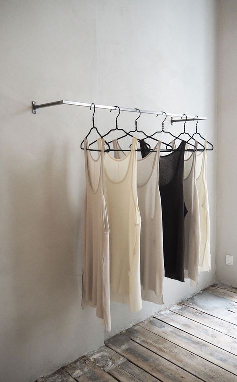 Frama Reopens its Studio Store and Launches the St Paul Apothecary Collection… Closet Organisation, Clothes Closet Organization, Decor Hacks, Studio Kitchen, Stool Design, White Room, Clothes Rack, Clothes Closet, Retail Space