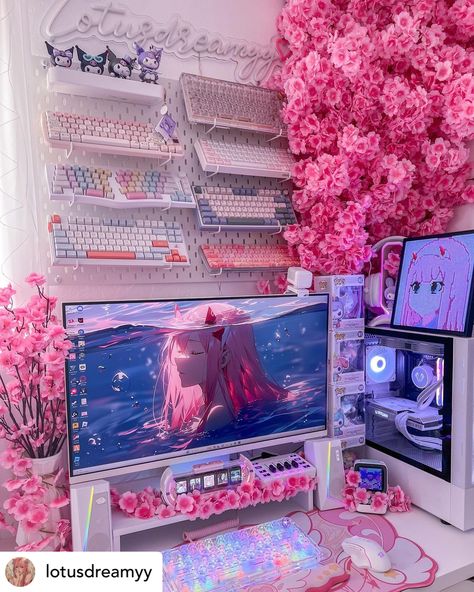 Anime Hypebeast, Streaming Room, Cloud Ceiling, Gaming Rooms, Content Space, Gamer Stuff, Game Aesthetic, Setup Gamer, Dream Desk