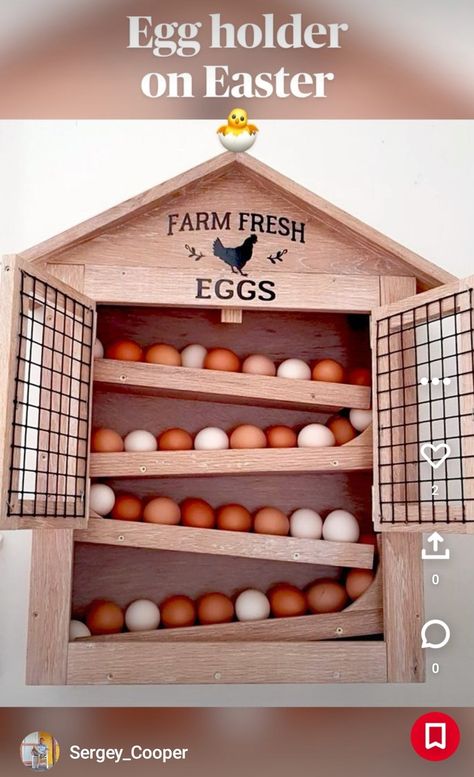 Wood Egg Holder, Shelves Rack, Fresh Egg, Wood Eggs, Birds And The Bees, Farm Ideas, Farm Fresh Eggs, Rustic Shelves, Egg Holder