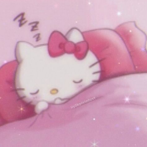 Pink Aesthetic Hello Kitty, Pfps Discord, Aesthetic Hello Kitty, Sanrio Pfp, Aesthetic Sanrio, Kitty Aesthetic, Beach Icon, Hello Kitty Aesthetic, Sleeping Kitten