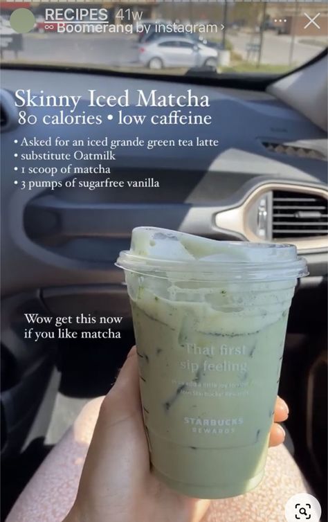 Healthy Starbucks Drinks Low Sugar, Low Calorie Starbucks Drinks, Healthy Coffee Drinks, Starbucks Drink Menu, Starbucks Matcha, Wellness Content, Cold Starbucks Drinks, Secret Starbucks Recipes, Iced Starbucks Drinks