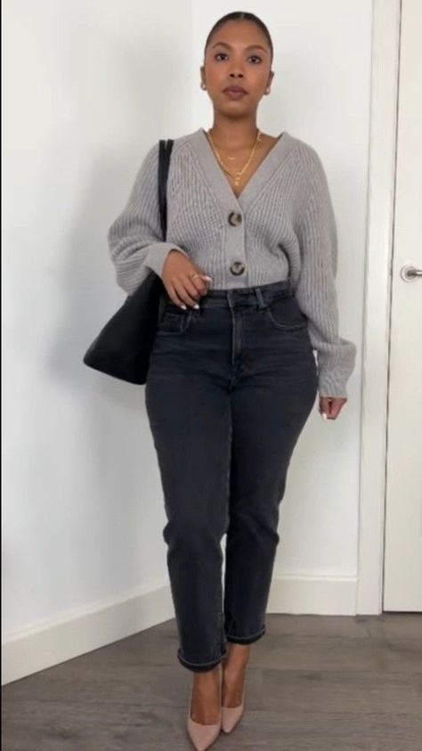 Academic Style Fashion, Teacher Outfits Fall Black Women, Casual Office Outfits Black Women, Church Appropriate Outfits, Business Casual Jean Outfits, Casual Friday Work Outfits Fall, Casual Work Outfits Jeans Office Wear, Dress Down Friday Work, Larger Bust Outfits