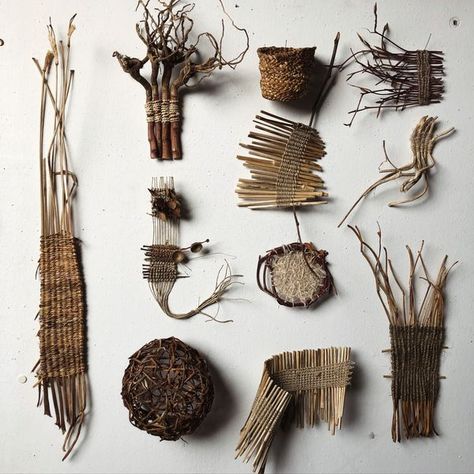 Alice Fox Alice Fox, Studio Wall, Wood Branch, Found Object Art, Diy Presents, Textile Crafts, Country Crafts, Plant Fibres, Writing Project