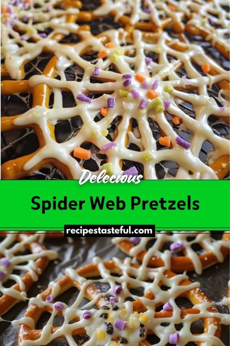 These Spider Web Pretzels are a fun and spooky Halloween treat that combines sweet and salty flavors. With their chocolate web designs and optional festive decorations, they’re perfect for adding a touch of Halloween magic to any gathering. Edible Eyes, Store Bought Frosting, Spooky Halloween Treats, Spooky Snacks, Festive Desserts, Spooky Treats, Chocolate Pretzels, Halloween Magic, Halloween Treat