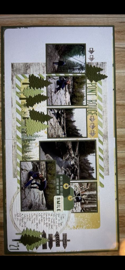 Whale Scrapbook Layouts, Roadtrip Scrapbook Layouts, Mountain Scrapbook Pages, Utah Scrapbook Layouts, Hiking Layouts Scrapbooking Ideas, Hiking Scrapbook Pages, Forest Scrapbook Ideas, Hiking Scrapbook Ideas, Cabin Scrapbook Layouts