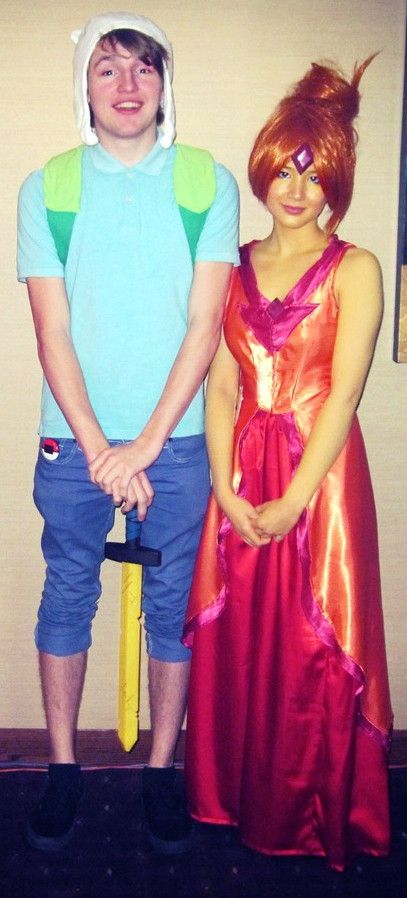 Fire Princess Adventure Time Costume, Finn And Flame Princess Costume, Fire Princess Costume, Finn And Fire Princess, Fire Princess Adventure Time, Flame Princess Costume, Flame Princess Cosplay, Finn And Flame Princess, Flame Princess And Finn