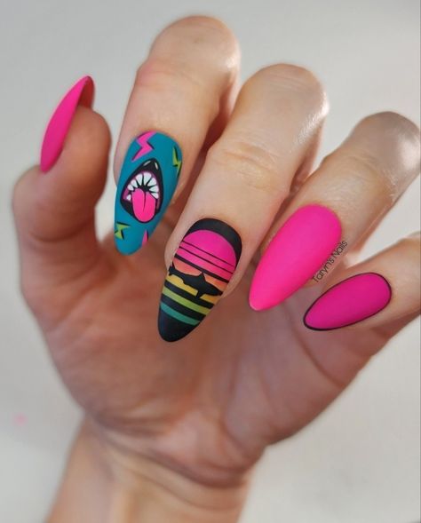 Shark Week Nails, Jaws Nails, Shark Nail Art, Shark Nails, Art Wishlist, Summer Nails Beach, Amazing Nails, Colorful Nails, Inspired Nails