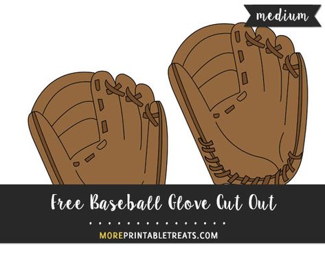 Free Baseball Glove Cut Out - Medium Glove Template, Chicago Cubs Birthday, Baseball Printables, Baseball Score Keeping, Baseball Quilt, Baseball Scoreboard, Baseball Theme Birthday, Marlins Baseball, Baseball Banner