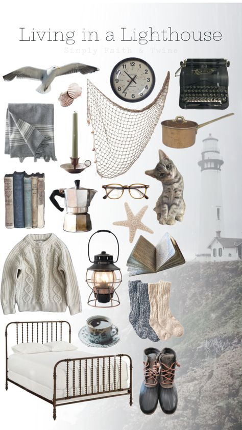 Living in a Lighthouse #lighthouse #lighthousecore #coastal #cozycoastal #seaside #gloomy #lighthousekeeper #coastalaesthetic Maine Aesthetic, The Light Between Oceans, Nautical Aesthetic, Lighthouse Keeper, Coastal Life, Sea Witch, Spare Bedroom, Blue Ocean, Room Inspo