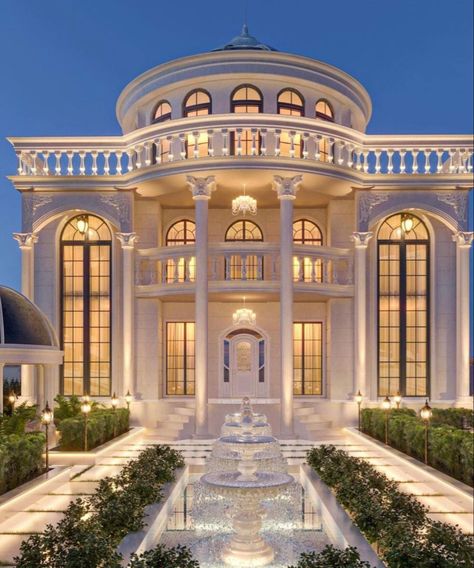 Palace exterior Classic Villa Exterior, Luxury Palace, Castle House Design, Mansion Exterior, Luxury Exterior, Classic House Exterior, Modern Bungalow House, Luxury House Interior Design, House Arch Design