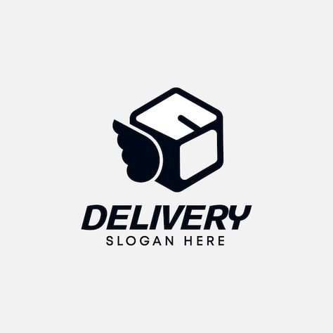 Package and wing logo design for busines... | Premium Vector #Freepik #vector #express #fast-shipping #fast-delivery #express-delivery Wing Logo Design, Delivery Logo, Logo Design For Business, Express Logo, Wing Logo, Power Logo, Logo Design Inspiration Branding, Simple Icon, Wings Logo