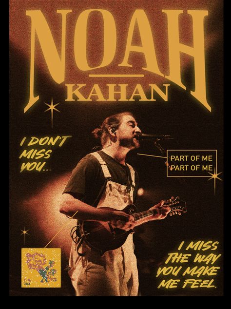 music poster for ‘part of me’!!! Noah Kahn Posters, Noah Kahan Poster Aesthetic, Posters Noah Kahan, Noah Kahan Poster, Folk Malone, Hippie Costume Halloween, Dorm Stuff, Beach Music, Vintage Music Posters