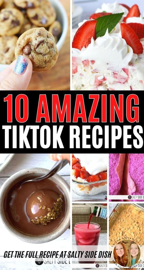 TikTok Recipes with Full Recipe instructions, video, and images to help you recreate viral TikTok recipes right in your own kitchen. Easy Dessert Recipes Videos Tik Tok, Viral Tiktok Food Recipes Videos, Famous Tiktok Recipes, Tik Tok Appetizers, Best Tik Tok Recipes, Viral Dessert Recipes, Tic Tok Recipes Videos, Tik Tok Desserts, Tik Tok Viral Recipes