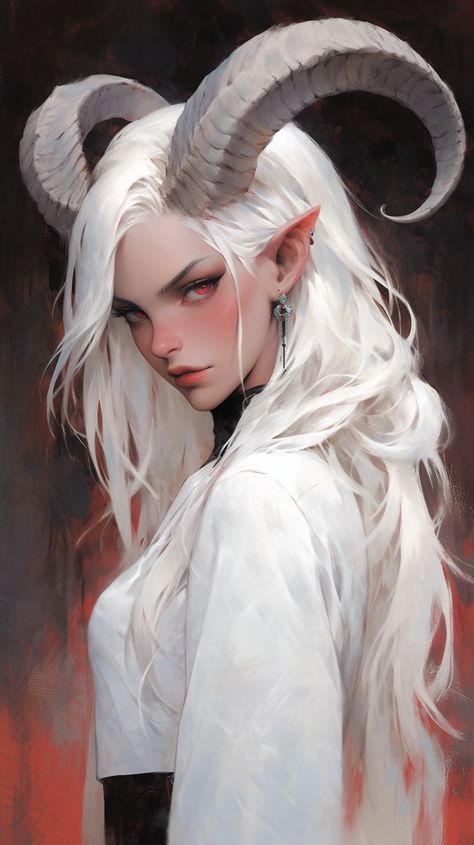 Woman With Horns, Elf Woman, Fantasy Elf, Arte Viking, Rpg Horror, Taurus Women, Female Character Inspiration, Arte Cyberpunk, Fantasy Hair