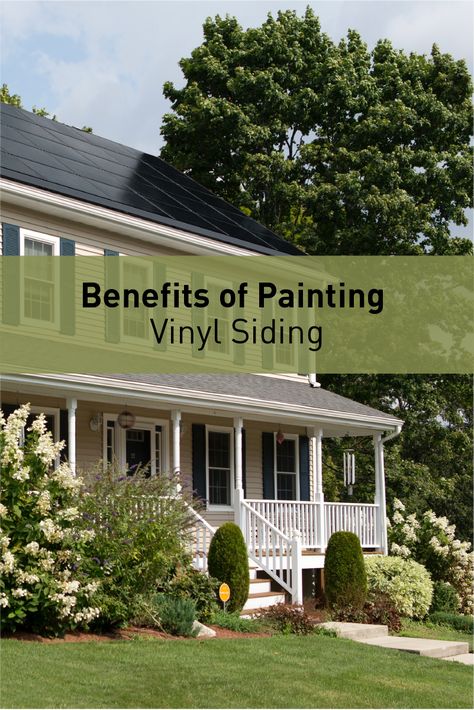 Upgrade Vinyl Siding Home, Painted Vinyl House Exterior, Painting Vinyl Siding House Exteriors, Can Vinyl Siding Be Painted, Update Vinyl Siding Exterior, Paint Vinyl Siding Before And After, Paint House Siding, How To Paint Siding Vinyl, How To Paint Vinyl Siding