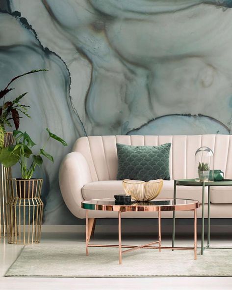 Amazing abstract artist @stacysolodkin joins the @wearefeathr family! Based in LA, Stacy’s work oozes self-expression, drama, fluidity and inspiration. #repost of ‘Infinite Paths’ in Jade Green. Mystic Wallpaper, Storm Wallpaper, Indigo Wallpaper, Woodland Wallpaper, Lounge Ideas, Bedroom Wallpaper, Painted Artwork, Professional Decor, New Kids On The Block