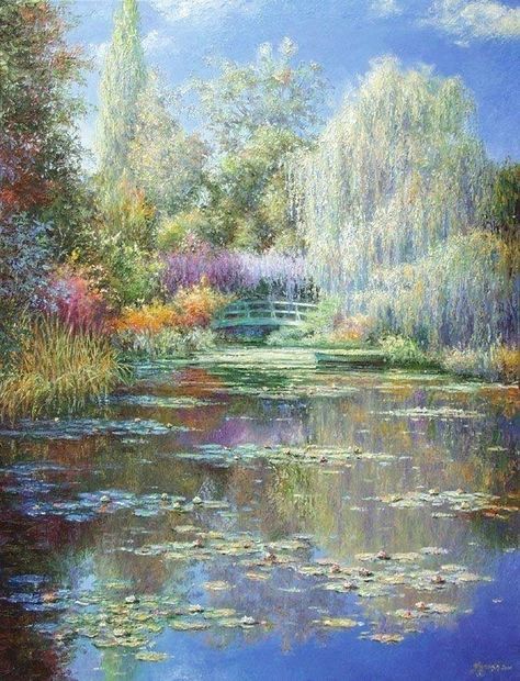 Claude Monet Painting Knowledge, Garden Knowledge, Images Victoriennes, Monet Garden, Claude Monet Paintings, Claude Monet Art, Monet Art, Monet Paintings, Garden Painting