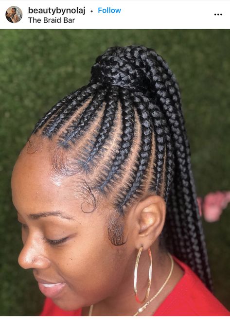 Updo Cornrows, Cornrows Ponytail, Gray Braids, Grey Hair Braids, Feed In Braids Ponytail, New Braided Hairstyles, Alopecia Hairstyles, Cornrow Ponytail, Braids Ponytail