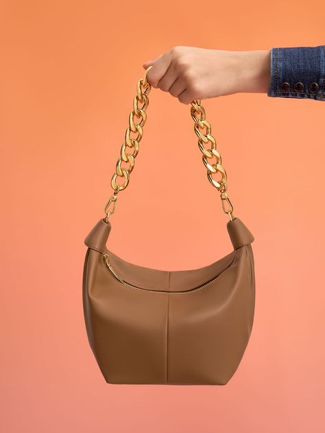 Discover great products at the best prices at Dealmoon. Charles & Keith Chocolate Daki Chain Handle Hobo Bag | CHARLES & KEITH. Price:$62.05 at Charles & Keith Crescent Bag, Sitewide Sale, Charles Keith, Bag Trends, Hobo Bag, Festival Fashion, Crescent, Crossbody Bag, Shoulder Strap