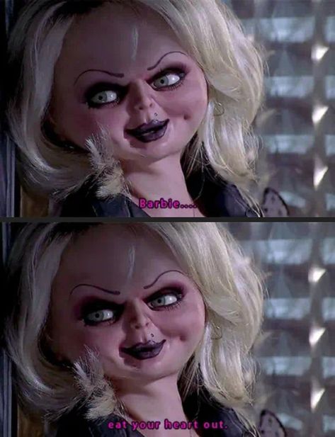 Bride Of Chucky Directed by Ronny Yu (1998) Bride Of Chucky Doll, Tiffany Bride Of Chucky, Tiffany Bride, Chucky Tiffany, Tiffany Valentine, Chucky Doll, Spooky Movies, Bride Of Chucky, Dark Icons