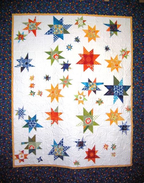 Wonky Star quilt made with Napa's Block Party Club blocks - this one is off to Fairbanks with niece Ariana! Wonky Star Quilt, Watercolor Quilts, Valor Quilts, Quilt Contemporary, Wonky Star, Usa Quilt, Quilt Crafts, Heart Quilts, Improv Quilting