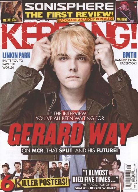 Kerrang Magazine, Deryck Whibley, Cry Now, I Love Mcr, Palaye Royale, Mikey Way, Frank Iero, Music Magazines, Gerard Way