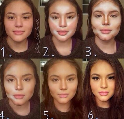 Highlighting and contouring Makeup Tip, Makeup 101, Power Of Makeup, Apply Makeup, Makeup Hacks, Contour Makeup, All Things Beauty, Microblading, Round Face