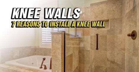 Showers With Knee Walls, Knee Wall Shower Ideas, Shower Knee Wall, Knee Walls, Mike Holmes, Redesign Ideas, Bathtub Surround, Small Floor Plans, Knee Wall