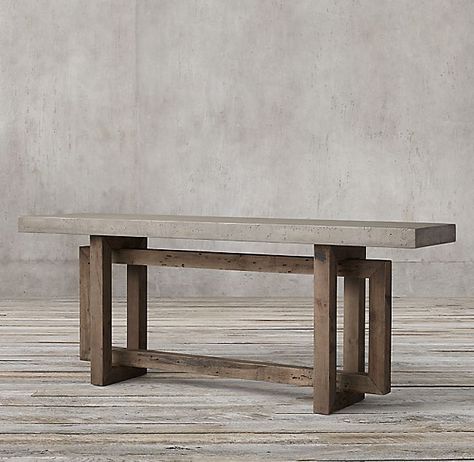 Diy Esstisch, Concrete Dining Table, Diy Dining Table, Living Room Styles, Rustic Wood Frame, Concrete Table, Hairpin Legs, Center Table, Rustic Furniture