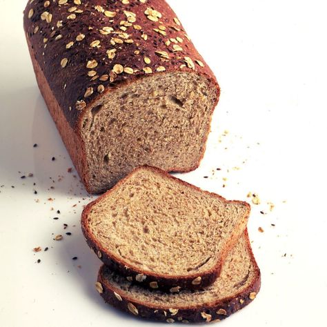 Bread is one of the most basic and satisfying foods around. And when it's made with whole grains, it's also among the most healthful.Whole grains are just that -- grains with their bran, germ, and endosperm intact. When grains are processed, such as wheat for flour, the bran and germ are often removed. Keep the grains whole, however, and their health benefits stay intact, too."Whole grains contain a variety of substances that work together to reduce the risk of heart disease, cer... No Bread Diet, Wheat Bread Recipe, Healthy Bread Recipes, Martha Stewart Recipes, Grain Bread, Yeast Bread Recipes, Healthy Bread, Loaf Of Bread, Whole Wheat Bread