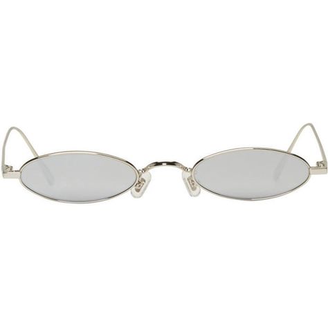 Gentle Monster Silver and Grey Plip Sunglasses (245 CAD) ❤ liked on Polyvore featuring accessories, eyewear, sunglasses, glasses, silver, see through sunglasses, see through glasses, mirror lens sunglasses, mirrored lens sunglasses and titanium frame sunglasses Gentle Monster Glasses, Gentle Monster Sunglasses, Transparent Sunglasses, Flat Top Sunglasses, Sunglasses Silver, Oval Glasses, Protection Glasses, Silver Sunglasses, Cute Sunglasses