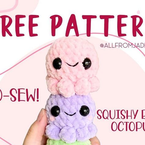 All From Jade Crochet, Market Prep Crochet Patterns, Amigurumi For Beginners, Instagram Pattern, Crochet Eyes, Quick Crochet Patterns, Crochet Octopus, Cozy Crochet, Crochet Design Pattern