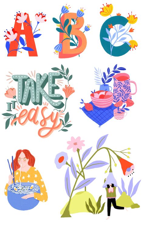 Artist Focus | Jessica Smith — The Bright Agency Jessica Smith Illustration, Illustrative Lettering, Uk Illustration, Jessica Smith, Illustration Art Design, Illustration Ideas, Illustration Art Girl, Creative Block, Aspiring Artist