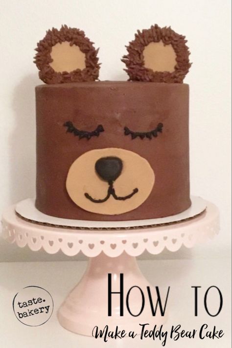 Cake Teddy Bear, Baby Bear Birthday Party, Teddy Bear Birthday Cake, Make A Teddy Bear, Birthday Theme Ideas, Teddy Bear Picnic Birthday Party, Teddy Bear Birthday Party, Teddy Cakes, Picnic Cake