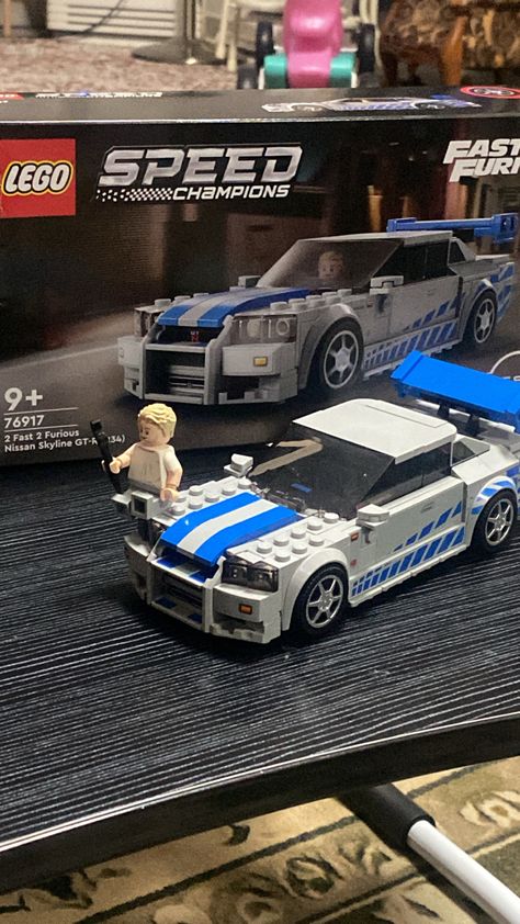 Lego Nissan Skyline, Paul Walker Tribute, 2 Fast 2 Furious, Fast 2 Furious, Nissan Gtr R34, Lego Speed Champions, Lego Games, Gtr R34, Nissan Skyline Gt R