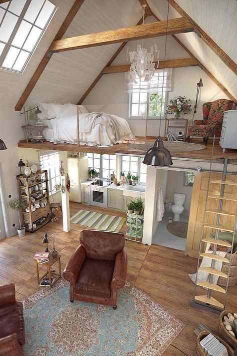 Wood Flooring, Tiny House, Beams, Loft, Flooring, Living Room, Bedroom, Wood, Design