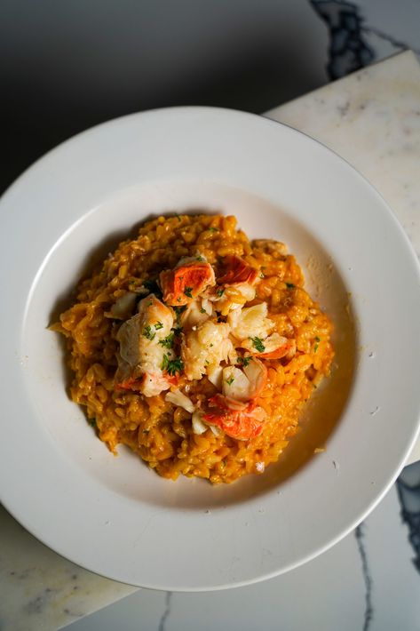 Lobster Risotto Lobster Rositto, Butter For Lobster, Steak And Lobster Dinner, Lobster Risotto, Steak And Lobster, Lobster Dinner, Summer Eats, How To Cook Lobster, Lobster Bisque