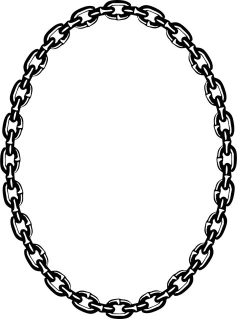 Chain frame 3 - Openclipart Frame Tattoo, Circle Png, Chain Tattoo, Circle Clipart, Album Art Design, Circle Frames, Unique Tattoo, Flash Art, Oval Frame