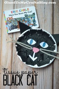 Eric Carle Crafts, Paper Cats, Eric Carle Activities, Kitty Crafts, Scratch Book, Pets Preschool Theme, Paper Cat, October Crafts, Paper Black