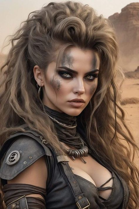 Mad Max Photoshoot, Apocalypse Hair, Mad Max Makeup, Mad Max Aesthetic, Bridesmaid Updo Hairstyles, Mad Max Cosplay, Warrior Soul, Hair Lightening Spray, Updo Bridesmaid Hair