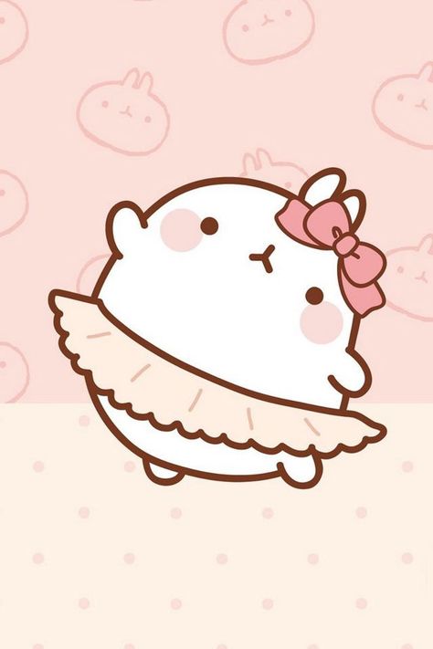 Molang doing ballet 😊🎀 Doodles Kawaii, Molang Wallpaper, Kawaii Background, Art Mignon, Bunny Wallpaper, Kawaii Bunny, Cute Kawaii Drawings, Kawaii Chibi, Cute Wallpaper For Phone