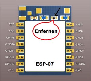 ESP8266 ESP-07 Für den Batteriebetrieb bitte löten Sie die rote LED oder dazugehörige Vorwiderstand an dem ESP-Modul ab. Light Up Dance Floor, Mirror Room Divider, Esp8266 Arduino, Micro Computer, Studying Math, Arduino Projects, Smart Home Technology, Circuit Design, Home Technology