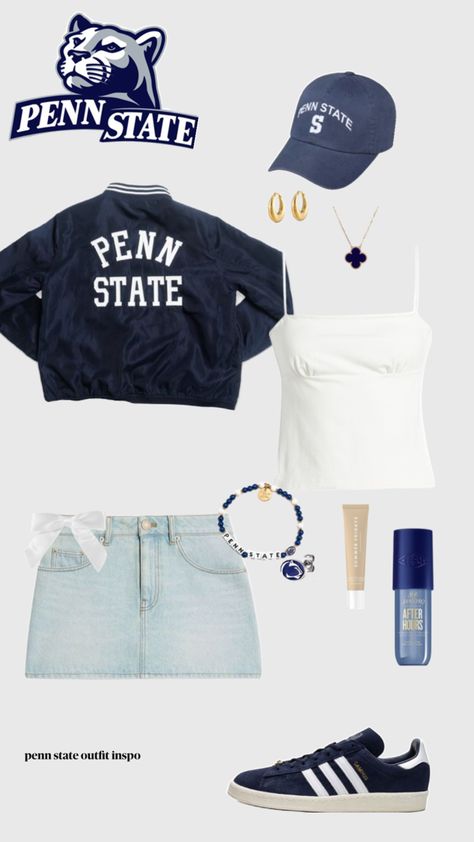 Penn State Game Day, Penn State Game, College Tailgating, College Game Day, College Game Days, College Fits, Navy Outfit, Gameday Outfit, Casual Chic Outfit