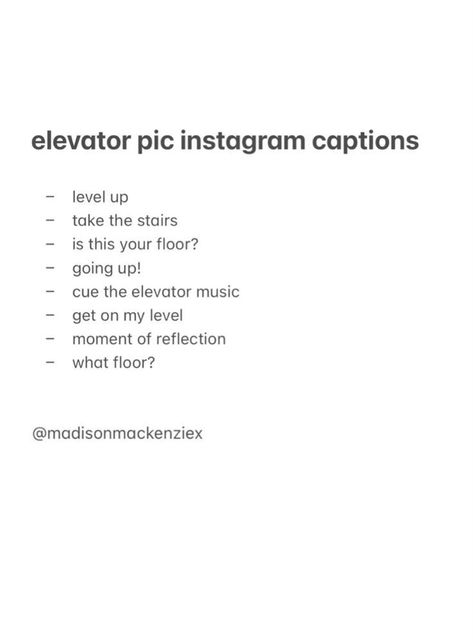 Elevator Instagram Captions, Caption For Photoshoot Pictures, Stair Captions Instagram, Subway Captions Instagram, Elevator Captions For Instagram, Photoshoot Captions Instagram, Elevator Pictures Instagram, Elevator Quotes, Museum Captions Instagram